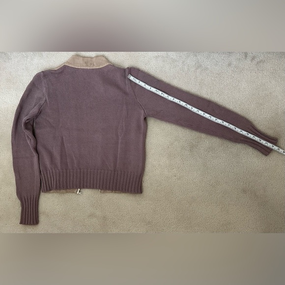 Fabiana Filippi two-tone chamois leather and cotton, waist cut jacket - Picture 10 of 16